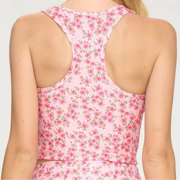 Evolution and Creation Pink Sleeveless Fitted Crop Top - Picture 2 of 7